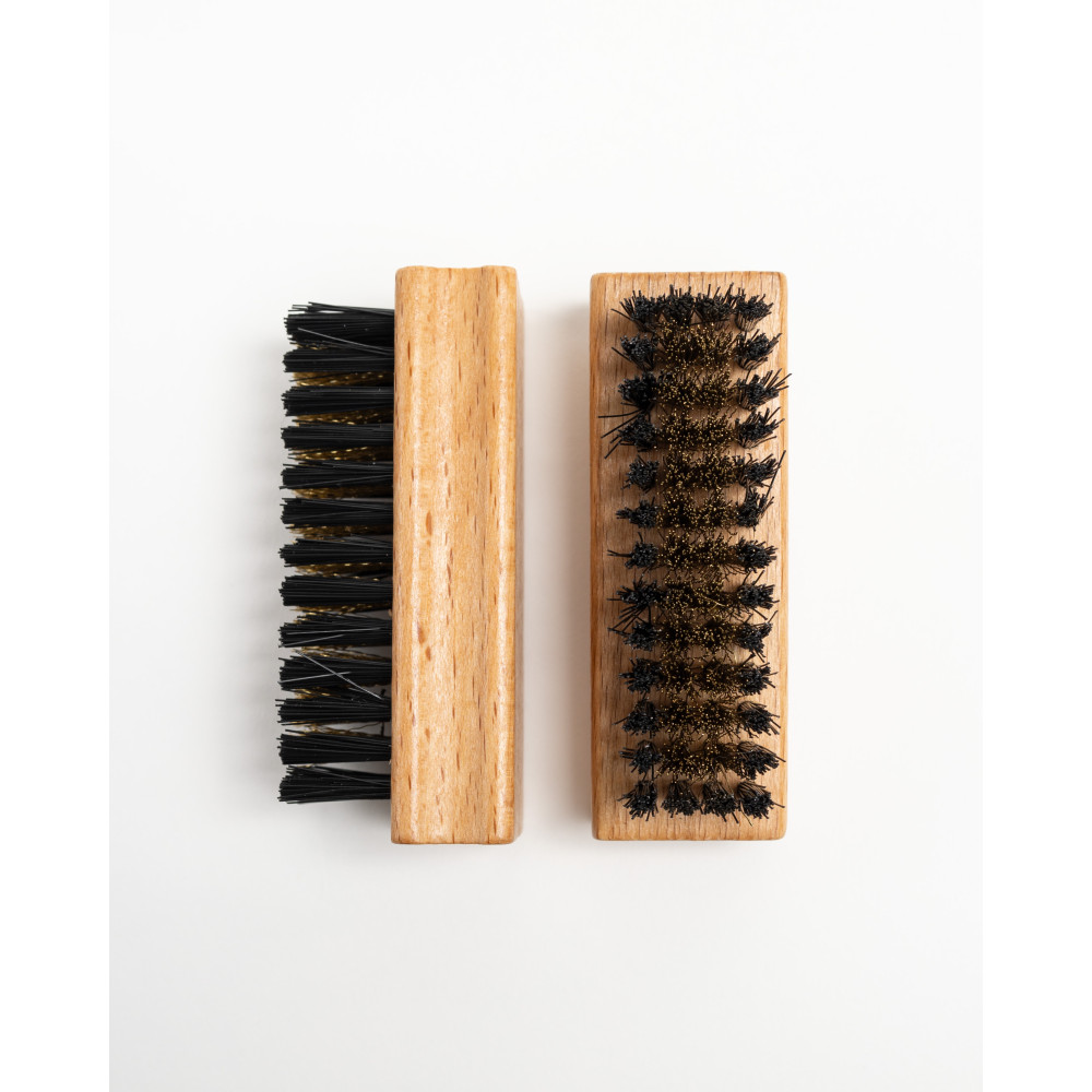 Щітка для замші дерев'яна латунь-ворс, GERC міні 74х30х23