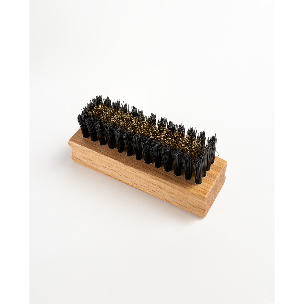 Щітка для замші дерев'яна латунь-ворс, GERC міні 74х30х23